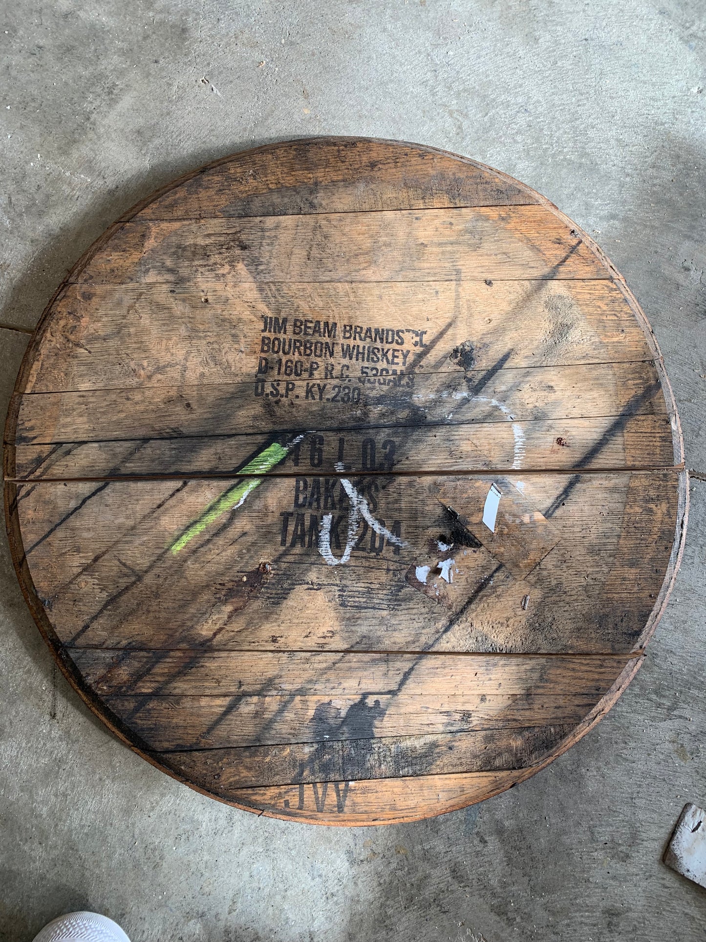 Referbed Jim Beam Bourbon Barrel Head