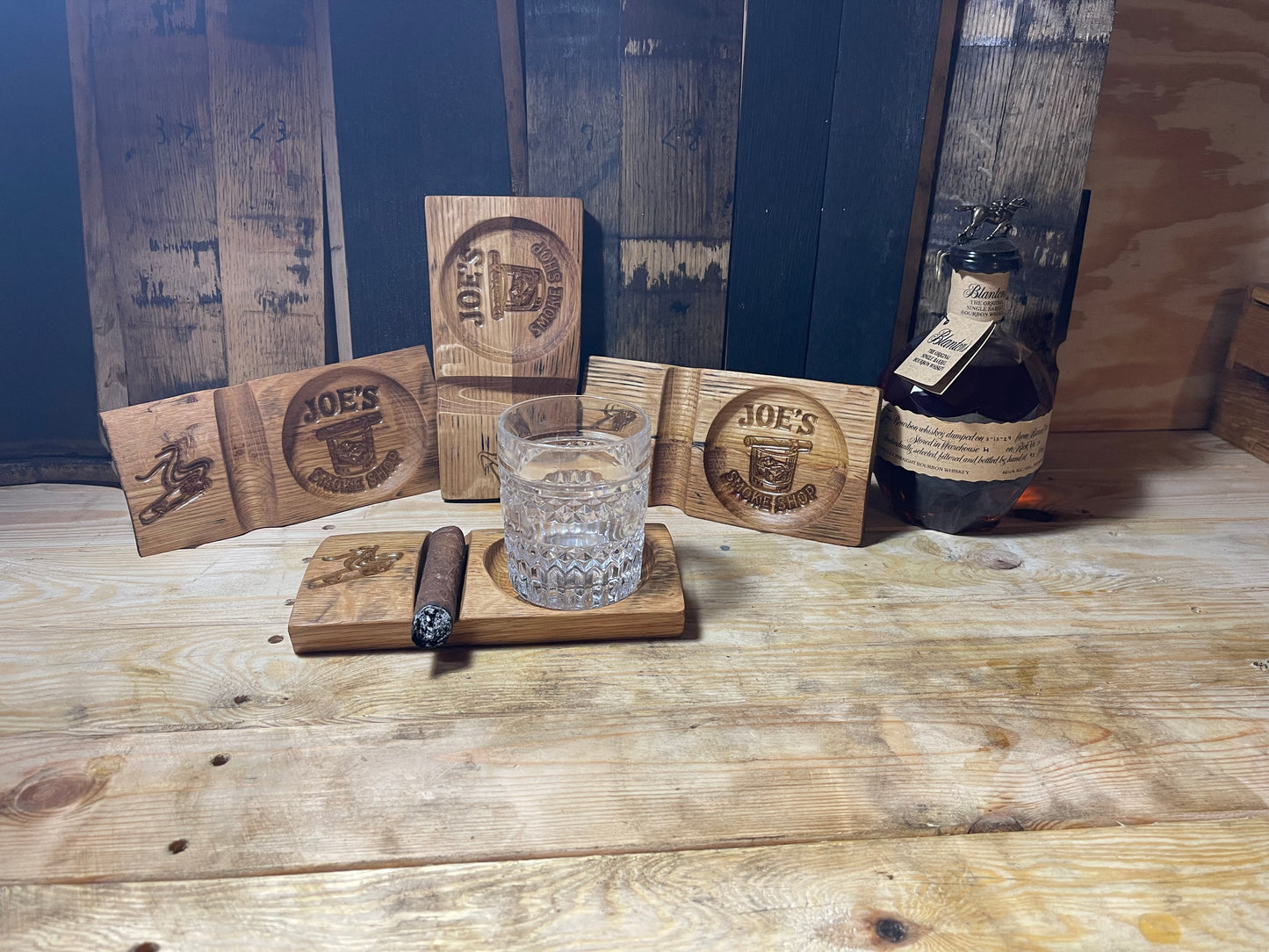 Customized Bourbon Barrel Cigar Rest