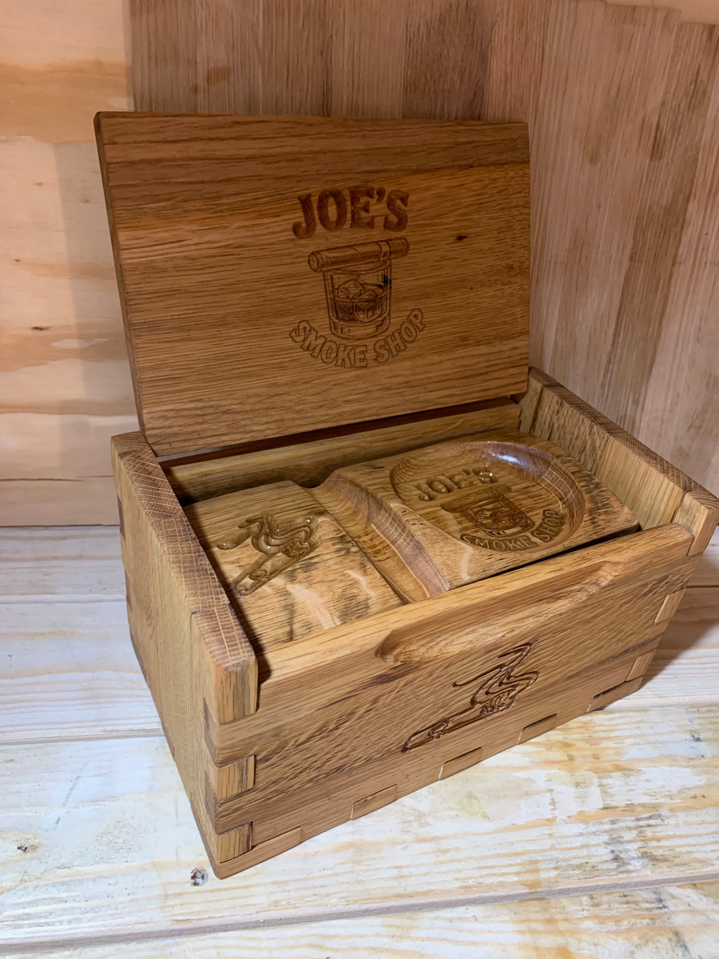 Bourbon Barrel Cigar Rest + a BADASS BOX!!!